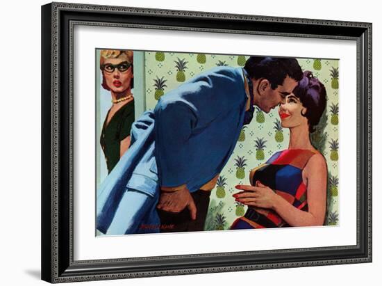 The Nesting Instinct - Saturday Evening Post "Men at the Top", March 21, 1959 pg.30-Morgan Kane-Framed Giclee Print