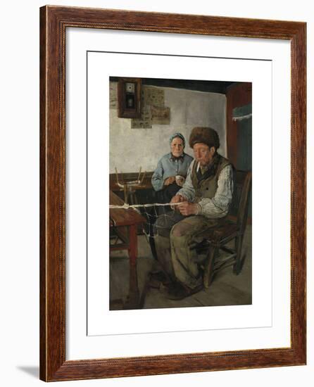 The Net Mender-Christian Krohg-Framed Premium Giclee Print