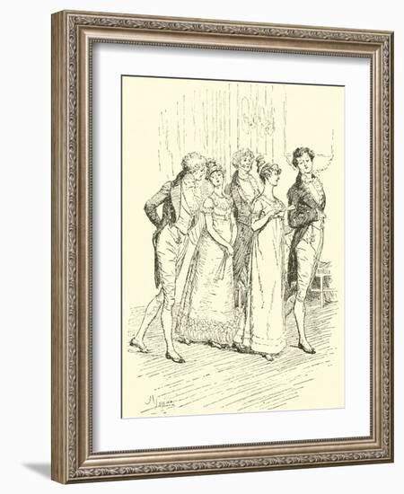 The Netherfield Party Entering the Ballroom-Hugh Thomson-Framed Giclee Print