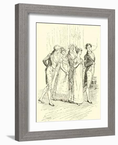 The Netherfield Party Entering the Ballroom-Hugh Thomson-Framed Giclee Print