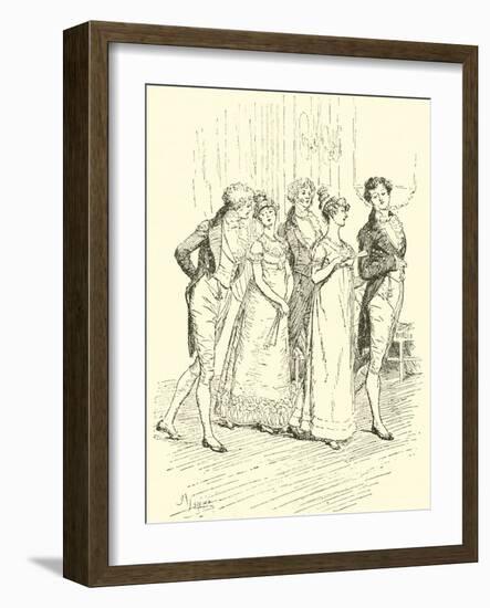 The Netherfield Party Entering the Ballroom-Hugh Thomson-Framed Giclee Print