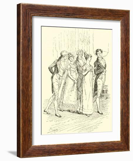 The Netherfield Party Entering the Ballroom-Hugh Thomson-Framed Giclee Print