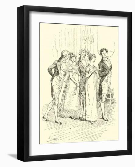 The Netherfield Party Entering the Ballroom-Hugh Thomson-Framed Giclee Print