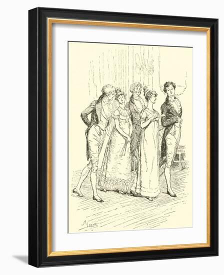 The Netherfield Party Entering the Ballroom-Hugh Thomson-Framed Giclee Print