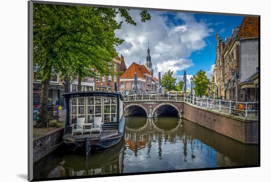 The Netherlands, Alkmaar, Church, Church Steeple, Canal-Ingo Boelter-Mounted Photographic Print