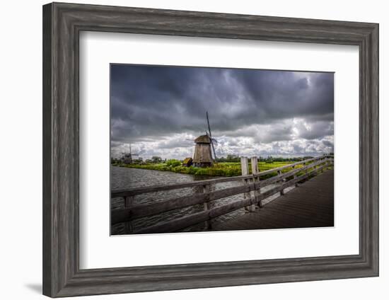 The Netherlands, Channel, Canal, Mill, Windmill-Ingo Boelter-Framed Photographic Print