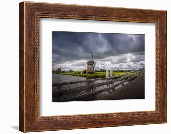 The Netherlands, Channel, Canal, Mill, Windmill-Ingo Boelter-Framed Photographic Print