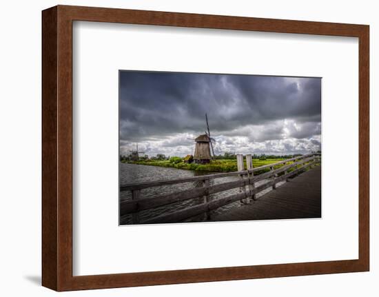 The Netherlands, Channel, Canal, Mill, Windmill-Ingo Boelter-Framed Photographic Print