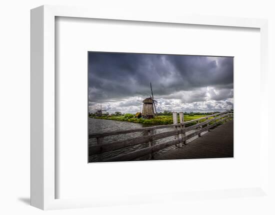 The Netherlands, Channel, Canal, Mill, Windmill-Ingo Boelter-Framed Photographic Print