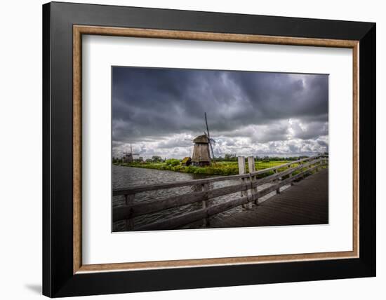 The Netherlands, Channel, Canal, Mill, Windmill-Ingo Boelter-Framed Photographic Print