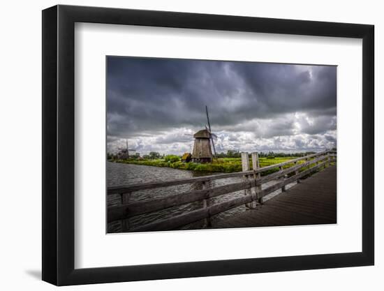 The Netherlands, Channel, Canal, Mill, Windmill-Ingo Boelter-Framed Photographic Print
