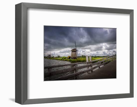 The Netherlands, Channel, Canal, Mill, Windmill-Ingo Boelter-Framed Photographic Print