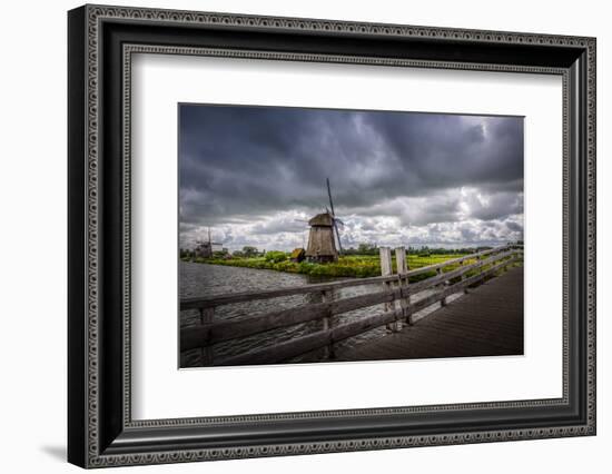 The Netherlands, Channel, Canal, Mill, Windmill-Ingo Boelter-Framed Photographic Print