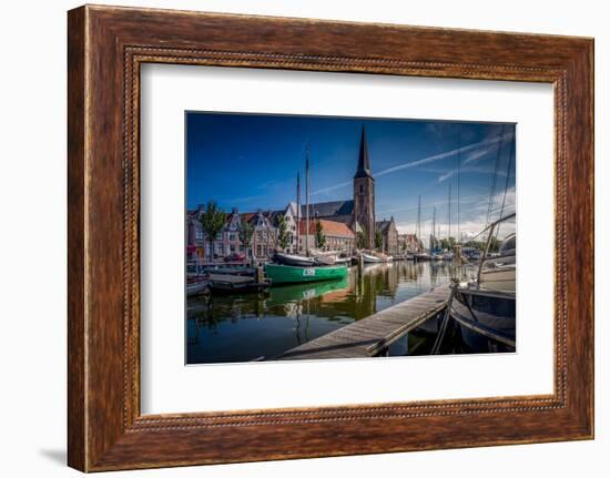 The Netherlands, Frisia, Harlingen, Harbour, Zuiderhaven-Ingo Boelter-Framed Photographic Print