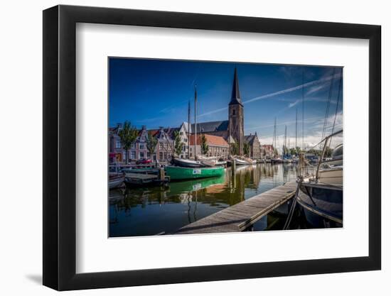 The Netherlands, Frisia, Harlingen, Harbour, Zuiderhaven-Ingo Boelter-Framed Photographic Print