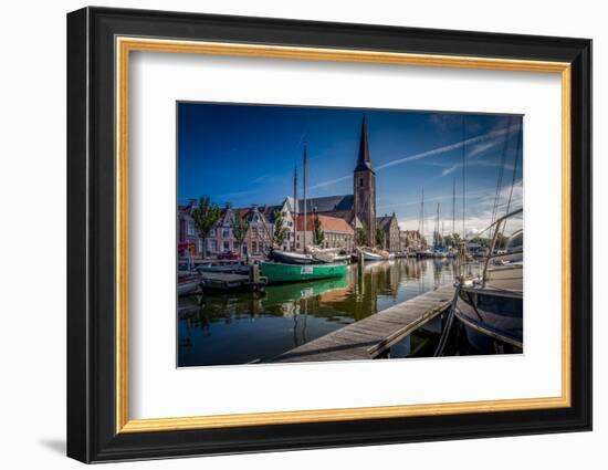 The Netherlands, Frisia, Harlingen, Harbour, Zuiderhaven-Ingo Boelter-Framed Photographic Print