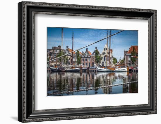 The Netherlands, Frisia, Harlingen, Harbour, Zuiderhaven-Ingo Boelter-Framed Photographic Print