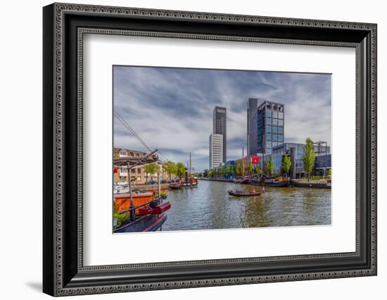 The Netherlands, Frisia, Leeuwarden, Harbour-Ingo Boelter-Framed Photographic Print