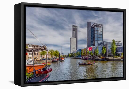 The Netherlands, Frisia, Leeuwarden, Harbour-Ingo Boelter-Framed Premier Image Canvas