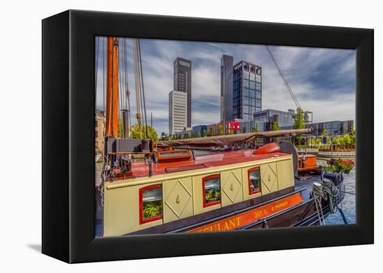 The Netherlands, Frisia, Leeuwarden, Harbour-Ingo Boelter-Framed Premier Image Canvas