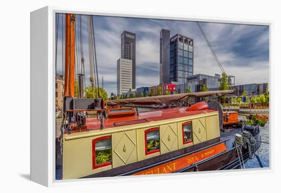 The Netherlands, Frisia, Leeuwarden, Harbour-Ingo Boelter-Framed Premier Image Canvas