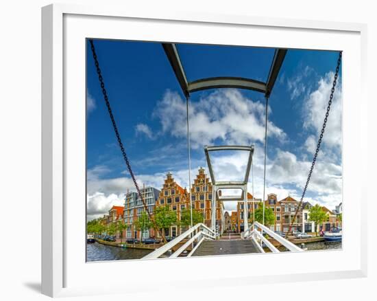 The Netherlands, Haarlem, Canal, Bridge, Drawbridge-Ingo Boelter-Framed Photographic Print