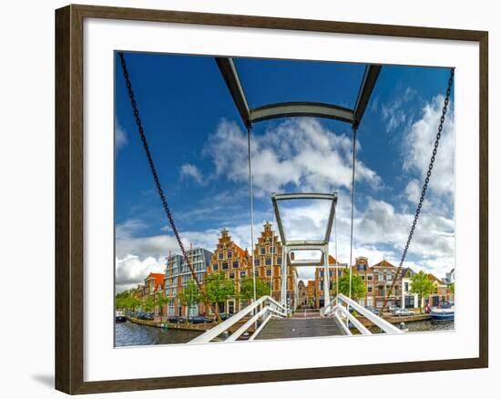 The Netherlands, Haarlem, Canal, Bridge, Drawbridge-Ingo Boelter-Framed Photographic Print