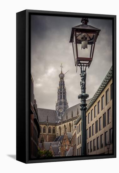 The Netherlands, Haarlem, City Centre, Market, Church, St. Bavo-Ingo Boelter-Framed Premier Image Canvas