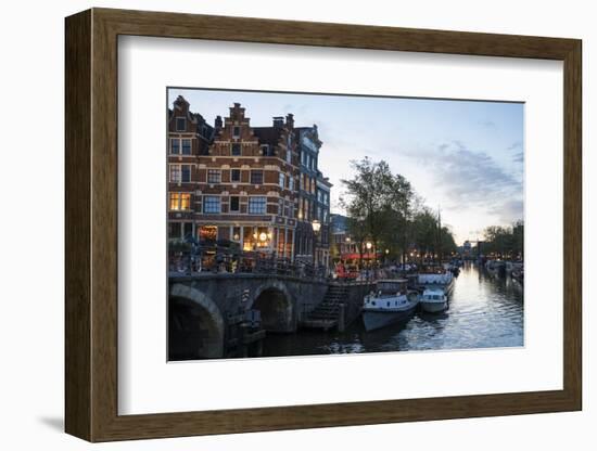 The Netherlands, Holland, Amsterdam, Prinsengracht corner Brouwersgracht-olbor-Framed Photographic Print