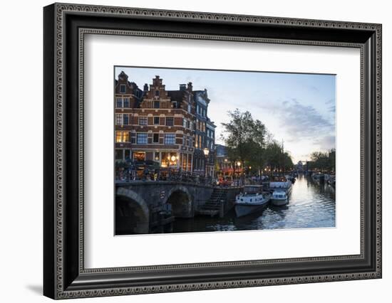 The Netherlands, Holland, Amsterdam, Prinsengracht corner Brouwersgracht-olbor-Framed Photographic Print