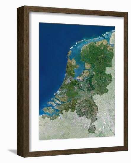 The Netherlands, Satellite Image-PLANETOBSERVER-Framed Photographic Print