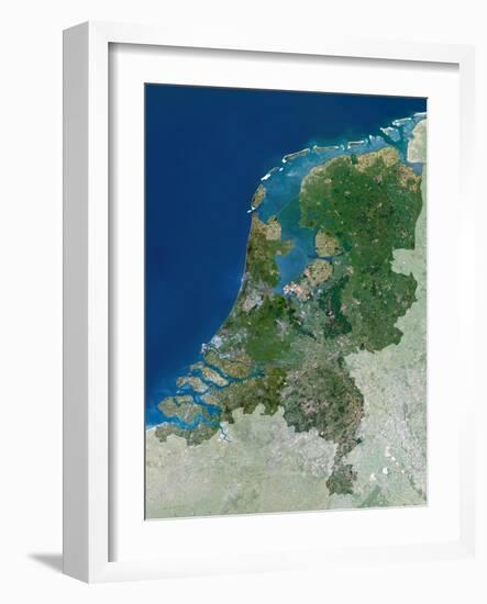 The Netherlands, Satellite Image-PLANETOBSERVER-Framed Photographic Print