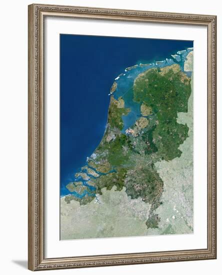 The Netherlands, Satellite Image-PLANETOBSERVER-Framed Photographic Print