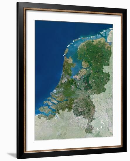 The Netherlands, Satellite Image-PLANETOBSERVER-Framed Photographic Print