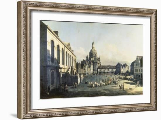 The Neue Markt in Dresden, 1747-1755-Canaletto-Framed Giclee Print