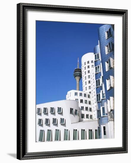 The Neuer Zollhof Building by Frank Gehry at the Medienhafen, Dusseldorf, North Rhine Westphalia-Yadid Levy-Framed Photographic Print