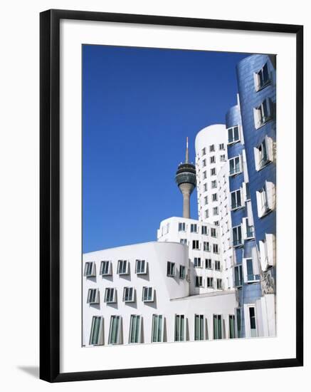 The Neuer Zollhof Building by Frank Gehry at the Medienhafen, Dusseldorf, North Rhine Westphalia-Yadid Levy-Framed Photographic Print