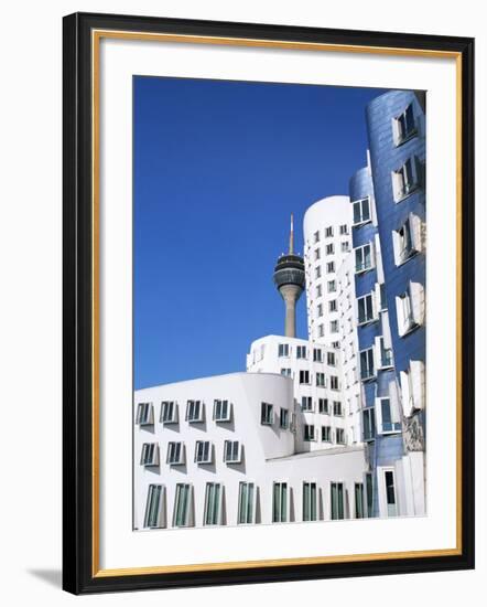 The Neuer Zollhof Building by Frank Gehry at the Medienhafen, Dusseldorf, North Rhine Westphalia-Yadid Levy-Framed Photographic Print