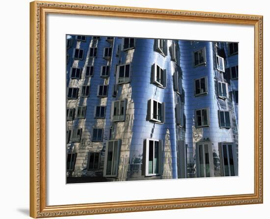 The Neuer Zollhof Building by Frank Gehry at the Medienhafen, Dusseldorf, North Rhine Westphalia-Yadid Levy-Framed Photographic Print