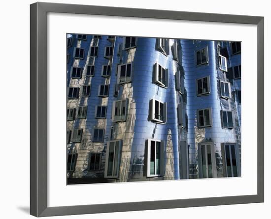 The Neuer Zollhof Building by Frank Gehry at the Medienhafen, Dusseldorf, North Rhine Westphalia-Yadid Levy-Framed Photographic Print