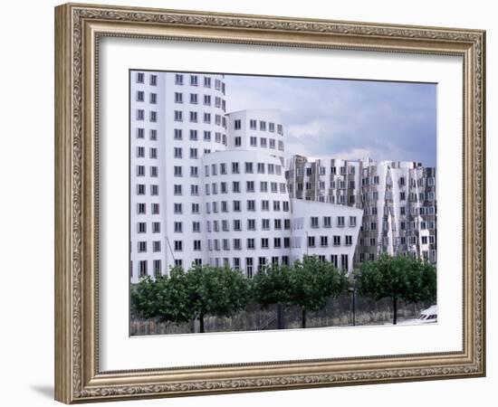 The Neuer Zollhof Building by Frank Gehry at the Medienhafen, Dusseldorf, North Rhine Westphalia-Yadid Levy-Framed Photographic Print