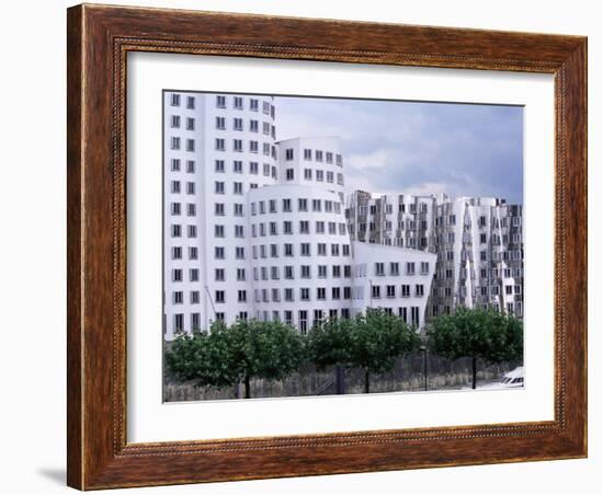 The Neuer Zollhof Building by Frank Gehry at the Medienhafen, Dusseldorf, North Rhine Westphalia-Yadid Levy-Framed Photographic Print