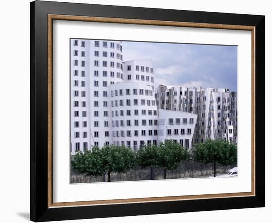 The Neuer Zollhof Building by Frank Gehry at the Medienhafen, Dusseldorf, North Rhine Westphalia-Yadid Levy-Framed Photographic Print