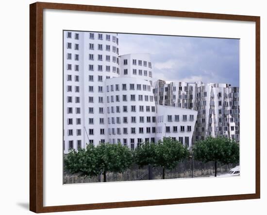 The Neuer Zollhof Building by Frank Gehry at the Medienhafen, Dusseldorf, North Rhine Westphalia-Yadid Levy-Framed Photographic Print