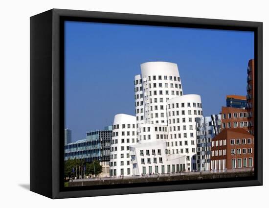 The Neuer Zollhof Building by Frank Gehry at the Medienhafen, Dusseldorf, North Rhine Westphalia-Yadid Levy-Framed Premier Image Canvas