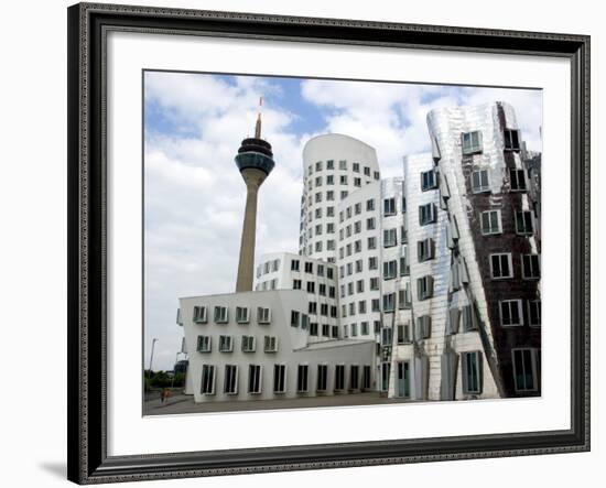 The Neuer Zollhof Building by Frank Gehry at the Medienhafen, Dusseldorf, North Rhine Westphalia-Yadid Levy-Framed Photographic Print