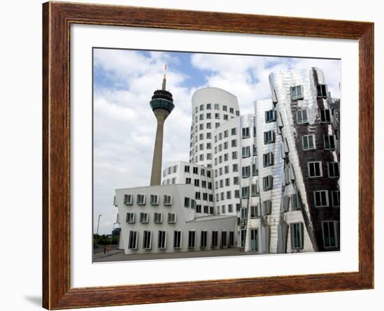 The Neuer Zollhof Building by Frank Gehry at the Medienhafen, Dusseldorf, North Rhine Westphalia-Yadid Levy-Framed Photographic Print