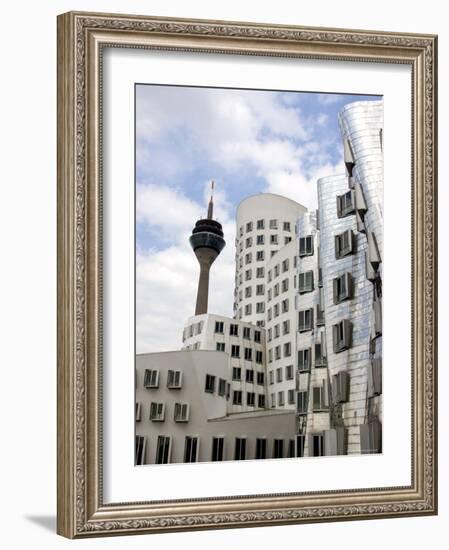 The Neuer Zollhof Building by Frank Gehry at the Medienhafen, Dusseldorf, North Rhine Westphalia-Yadid Levy-Framed Photographic Print