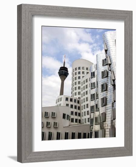 The Neuer Zollhof Building by Frank Gehry at the Medienhafen, Dusseldorf, North Rhine Westphalia-Yadid Levy-Framed Photographic Print