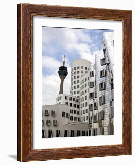 The Neuer Zollhof Building by Frank Gehry at the Medienhafen, Dusseldorf, North Rhine Westphalia-Yadid Levy-Framed Photographic Print